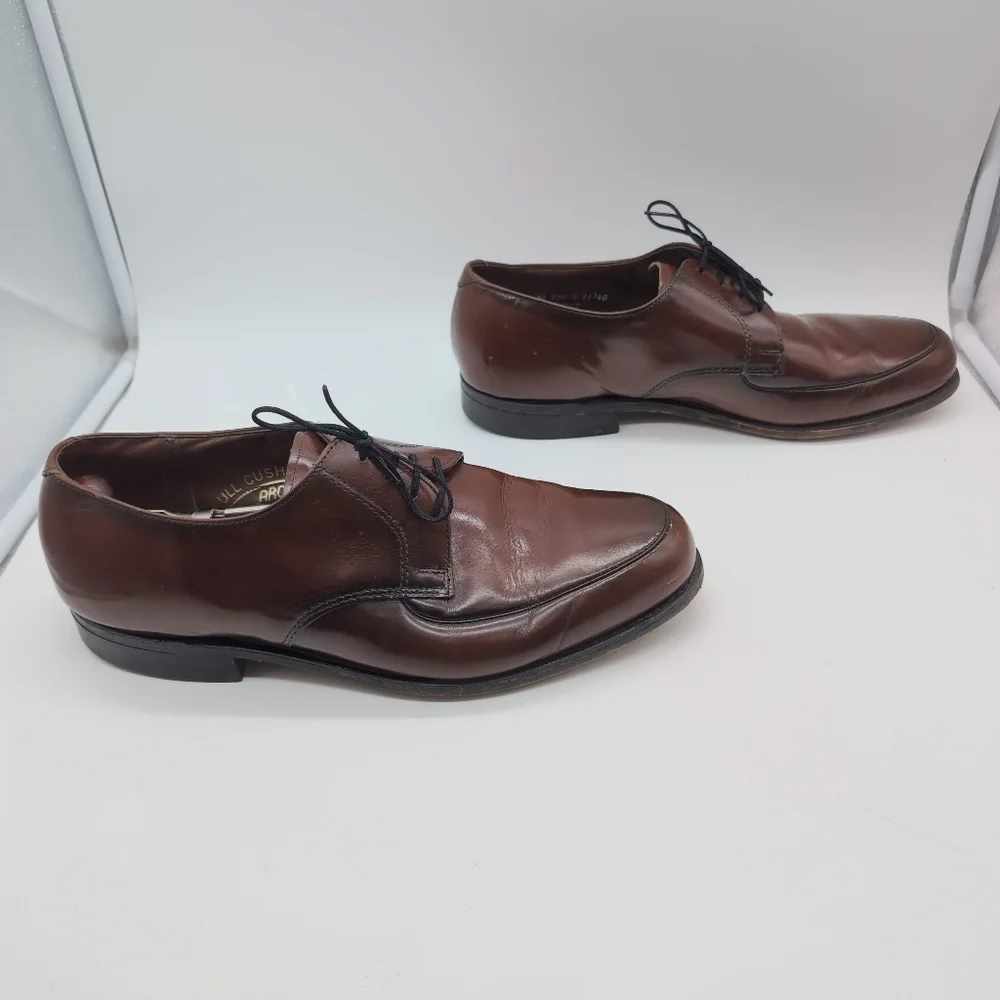 Vintage Towncraft USA Sz 12 Classic Brown Leather Men's Shoes